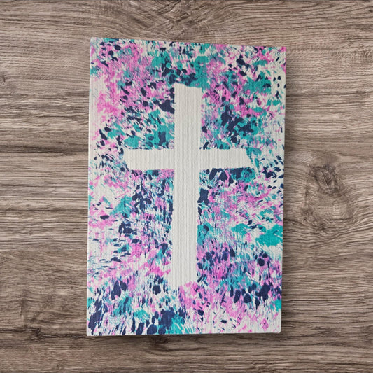 Splatter Cross - Flat Canvas