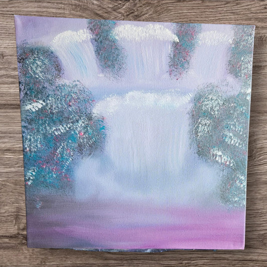 Purple Waterfall - Stretched Canvas