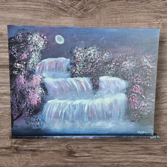 Pink Waterfall - Flat Canvas